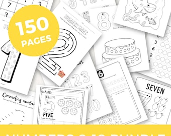 150 preschool number worksheets, 1-10 number worksheets, Number of the week, Kindergarten math, Number tracing, Number counting