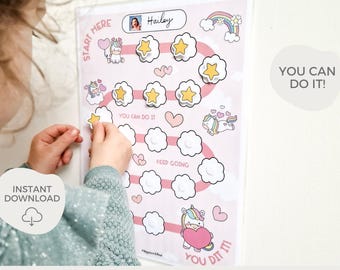 Reward chart printable for kids, Behavior chart for toddlers, Sticker chart, Good behavior reward system, Instant Download PDF