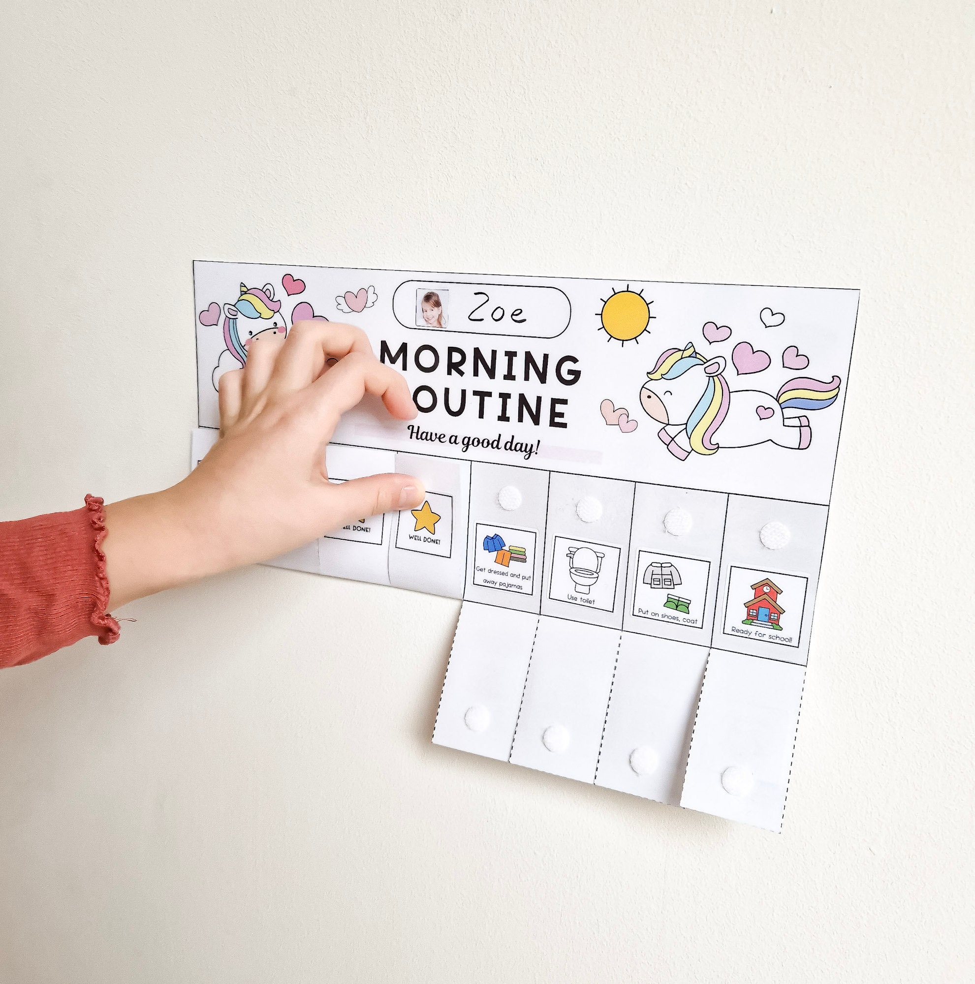 Morning Routine Printable for Kids Routine Chart for Toddler Tracker ...