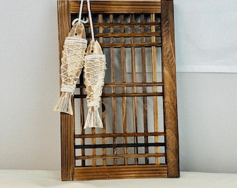 Traditional Korean Wooden Lattice Panel | Korean Traditional Home Decor | Korean Dol and Baek il Party | Korean Frame Banner