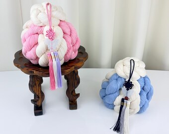 Medium Yarn Cake 6” | Handmade Yarn Cake for Korean Dol and Baek il Party | Doljabi | Korean Yarn Cake | KoreanTraditional Decor