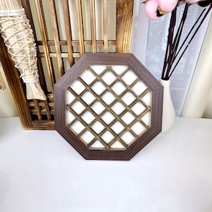 Traditional Octagonal Wooden Lattice Frame (팔각문) |  Korean Traditional Decor | Korean Dol and Baek il Party | Doljabi