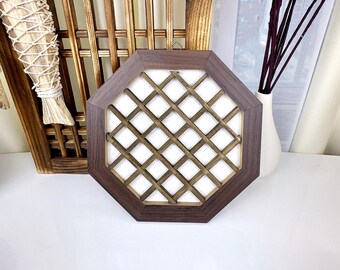 Octagonal Wooden Lattice Frame | Korean Decor, Doljabi