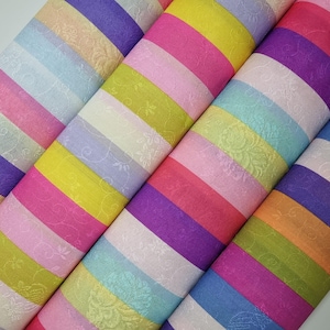 Korean Traditional Saekdong Fabric – Pastel Striped Fabric for Dol & Hanbok Sewing (By the Yard) Dol Table, Korean Decor