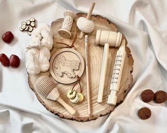 Wooden Doljabi Kit 9pcs | Doljabi | Korean 1st Birthday Party | Dol | Dohl | Baek il | Korean Traditional Party Deco | Dolsang | 돌잡이 백일