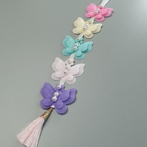 Mini Butterflies Norigae | Hanbok Accessory 노리개 | Korean Traditional Decor | Korean Dol and Baek il Party | Bojagi Decor