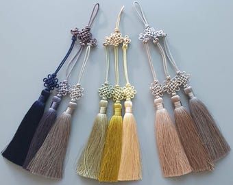 Trio Tassel Norigae | Korean Hanbok Accessory, Good Fortune Decor