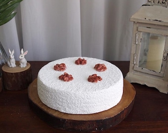 Walnut-Topped Clay Dohl Rice Cake | Korean Doljabi Food Prop, 100days Decor