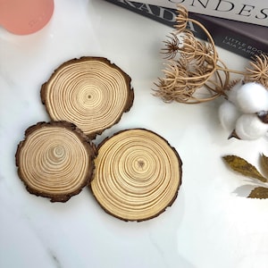 3.5&quot; Wood Slices for Dol or Baek-il Decor | Korean Dol and Baek il Party | Doljabi | Korean Traditional Decor | 돌 백일