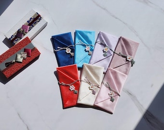 Flower Knot Korean Envelope with Optional Gift Box, 7 Colors | Korean Dol and Baek il Party | Korean Gift Decor