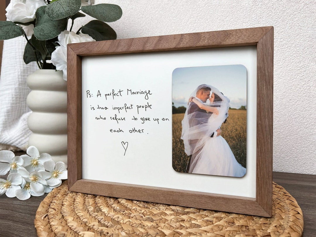 Custom Engraved Handwriting Picture Frame, Keepsake Picture Frame ...
