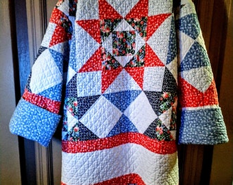 Coat Made From A Quilt Multi Pattern