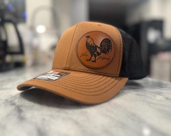 Richardson trucker hat - Custom Hat - leatherette patch hat - Guatemala flag hat - Guate hat - Gallo hat - Chapin - Quetzal Antigua