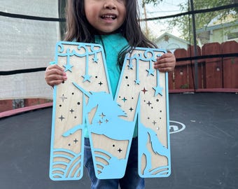 Unicorn Nursery Letters, Name Sign, Unicorn Themed Letters, Kid's Nursery Decor, Custom letters for room