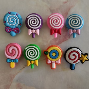 Lollipop Charms | Cute Candy Shoe Charms | Set Of 8 Candy Charms