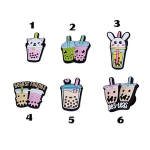 Boba Shoe Charms, Bubble Tea Charms, Cute Boba Clog Charms Craft Accessories