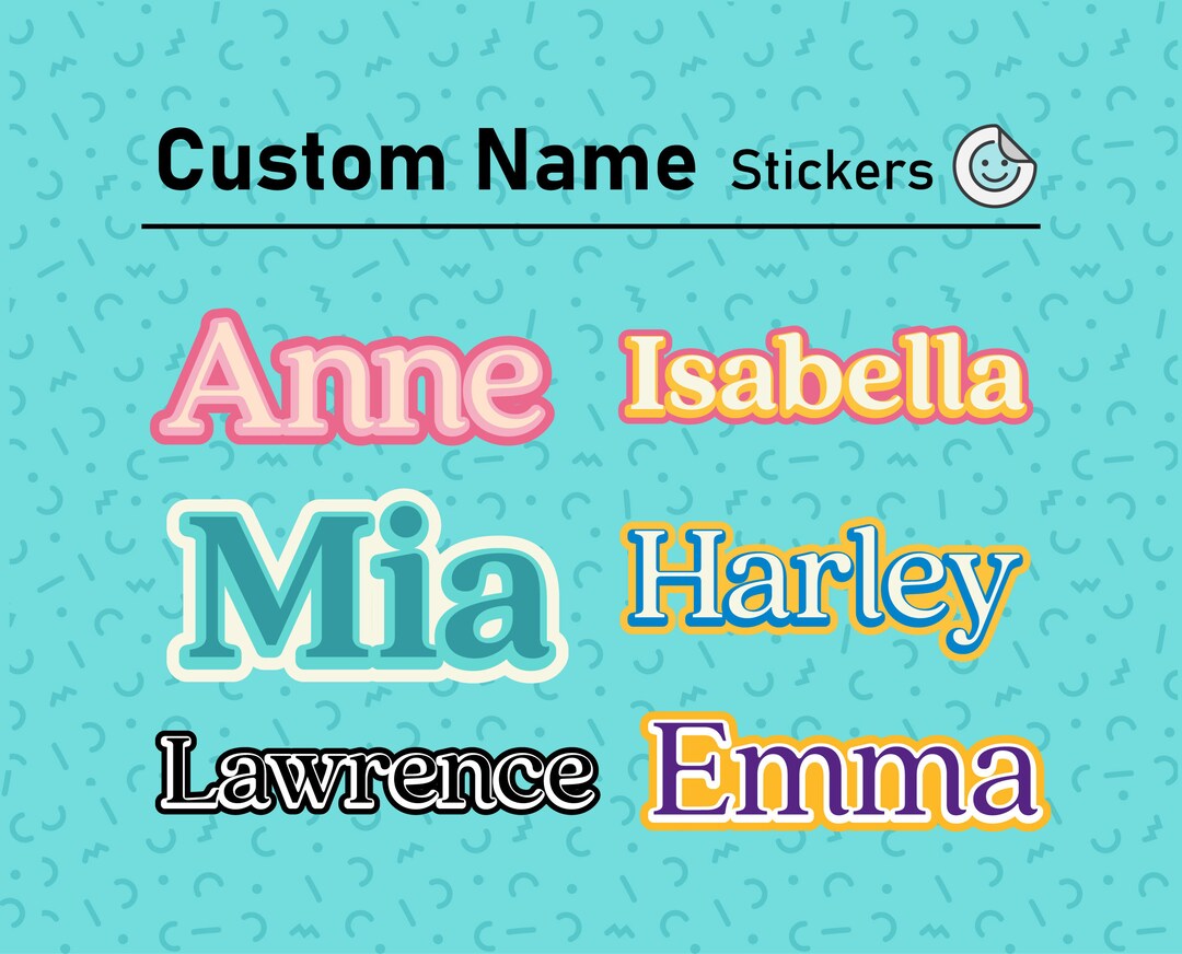 Personalized Name Sticker | Custom Name Sticker | Water Bottle Sticker ...