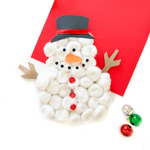 Cotton Ball Snowman