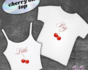 Cherry Big Little Reveal Shirts, Sorority Matching Tees