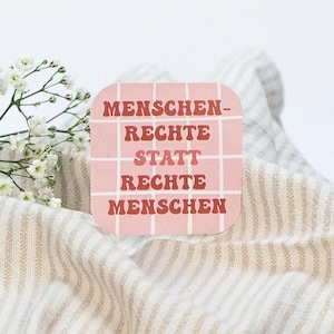 Menschenrechte Aufkleber | Gegen Rechts | Antifa | Wir sind mehr | Antifaschistisch | solidarisch | Demo | human rights |