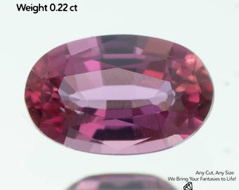 Cut stone - Red Beryl hydrothermal lab grown, facet Oval 5x3mm 0.20-0.25ct