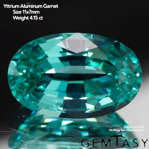 Cut stone - Paraiba YAG Czochralski (Pulled) lab grown, facet Oval 11x7mm 3.83-4.24ct
