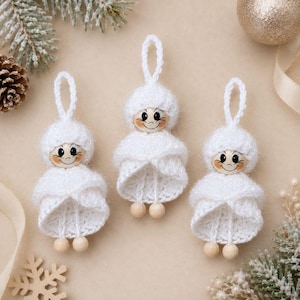 Schattig haakpatroon voor een engeltje | Kerstornament PDF | Eenvoudig miniproject voor beginners | Kerstengel decoratie afbeelding 9