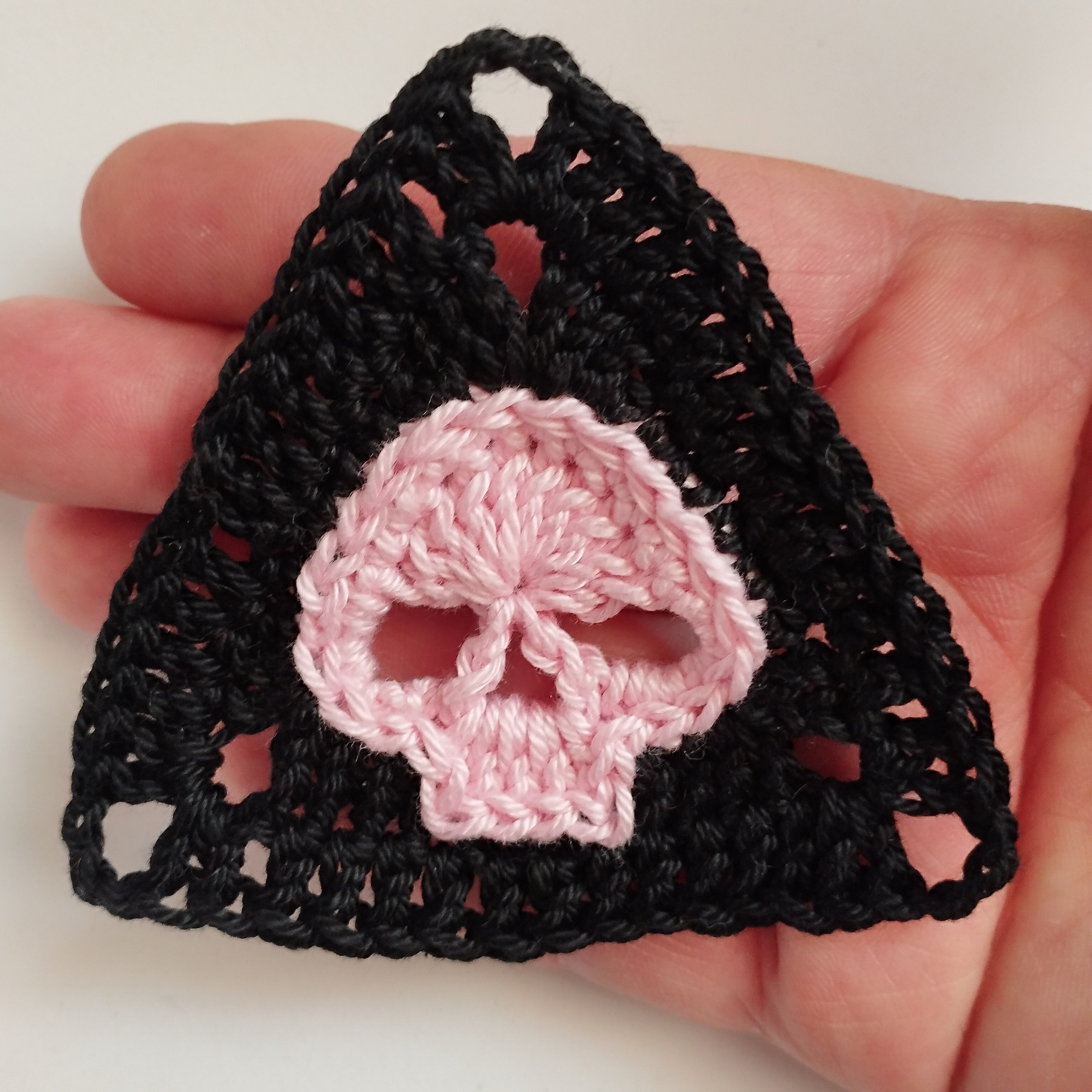 Oddly Hooked Artisan Made Crochet Hats Skull Granny Square Pink Ivory Festival Bucket Hat, Crochet, Pink and White Bucket Hat, Spiral  main image 4