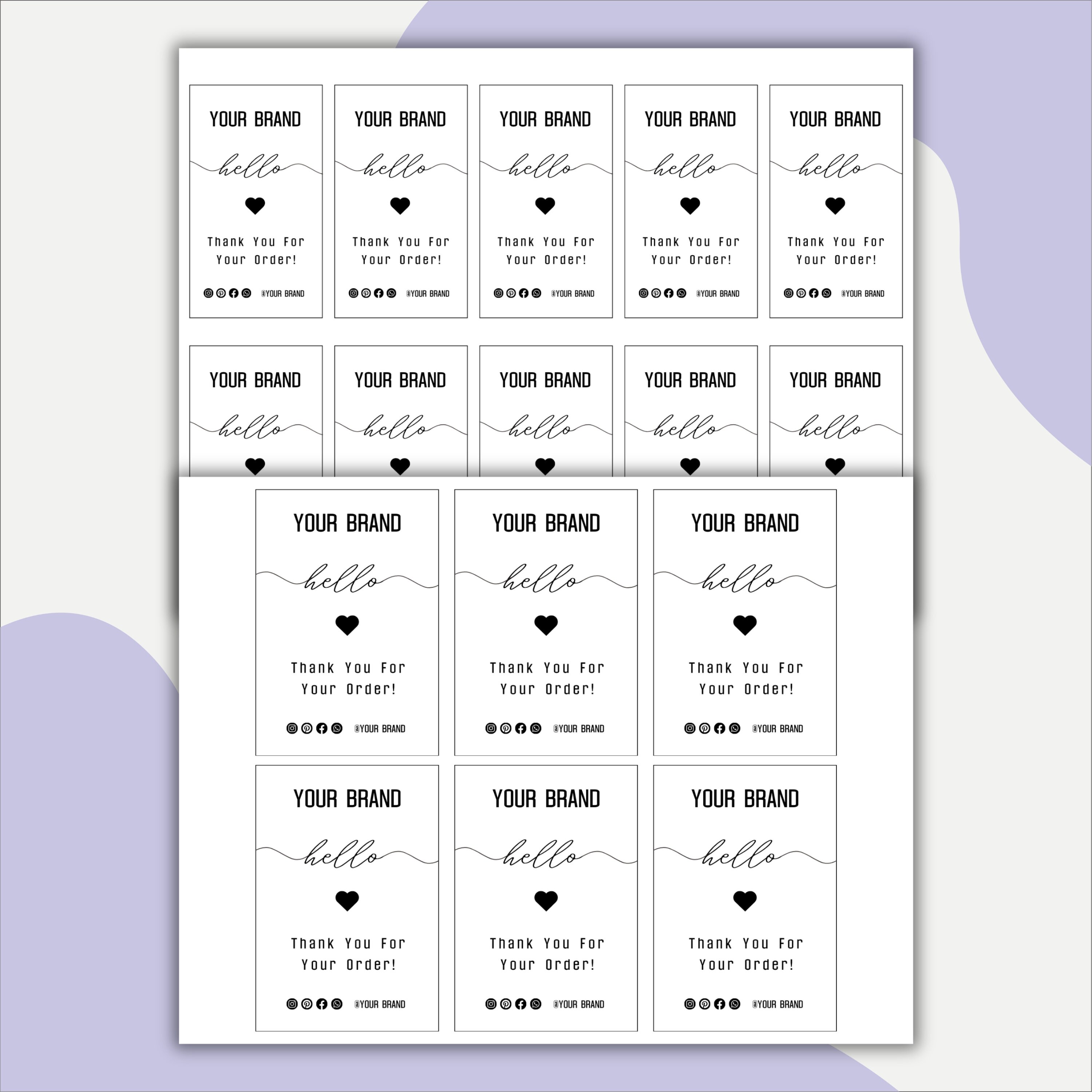 You Label Editable Business Thank You Label Personalized Price Tag Template ...