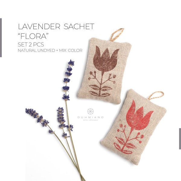 Linen Lavender Sachet, Organic Lavender, Lavender Gift Set 3 pcs, Fragrant Sachet