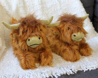 The Original Highland Cattle Slippers by Everberry