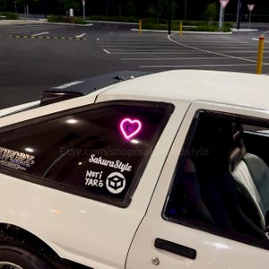 Neon Heart Glow JDM Car Accessories image 8