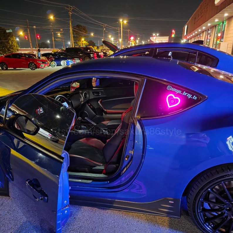 Neon Heart Glow JDM Car Accessories image 5