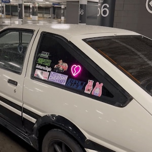 Neon Glow Window Broken Heart For Car