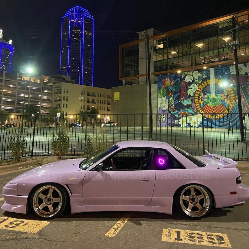 Neon Heart Glow JDM Car Accessories image 2