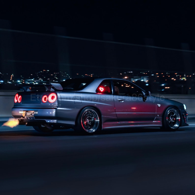 Neon Heart Glow JDM Car Accessories image 3