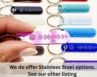Personalized Spotify music keychain Custom Scannable Music Keyring Code song Anniversary Valentines gift for him or her playlist