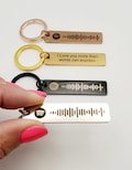 Personalized Spotify Code Keychain Music Scannable Keyring Music Gift Keychain Music Keychain Valentines Gift for him or her