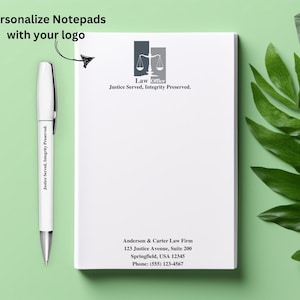 Personalized Notepads for Business | Custom Memo Pad | A note From | Your Company logo notepad | Custom Company Stationery | Stationary gift