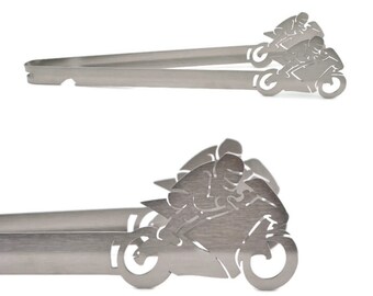 Grilltang motief motorracemachine, vaatwasmachinebestendig, cadeau-idee, herencadeau, grillcadeau, motorrijder, motorrijder