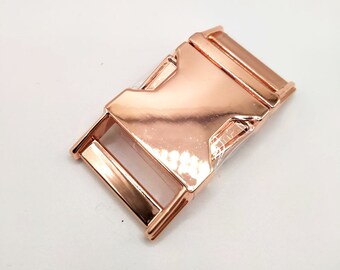 25 mm Metal Buckle ROSE GOLD High-quality Side release buckle hardware pink Bag Hardware Heavy Duty Strong buckle for dog collar Diy collar