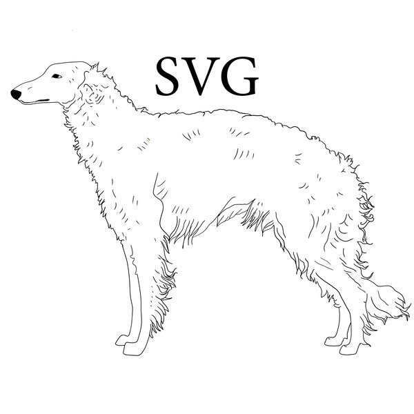 Sticker lévrier BORZOI SVG voiture Sticker lévrier Cadeau lévrier Barzoï Clipart Barzoï cadeau pour lui Usage commercial lévrier Design dessin