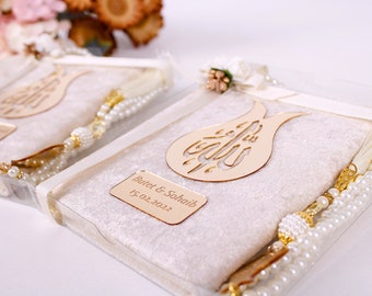 Personalisiertes Yaseen Dua Buch Tasbeeh Islamisches Geschenkset | Hochzeit, Eid, Babyparty, Geburtstag, Ramadan, Gastgeschenke für muslimische Partys