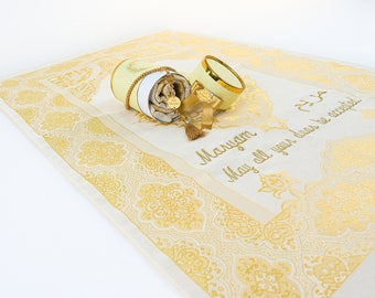 Personalized Prayer Mat Tasbeeh Gift Set, Hajj Umrah Gifts, Islamic Wedding Favors