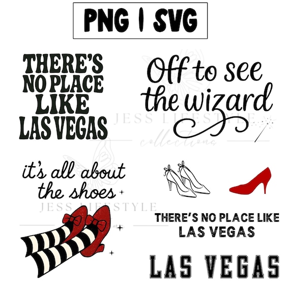 Theres no place like Las Vegas svg, Las Vegas png, wicked witch shoes svg, digital download