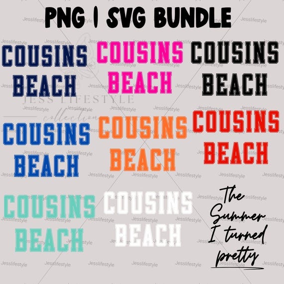 Cousins Beach PNG, TSITP png, svg, Summer I turned pretty png, TSITP svg,digital download, Instant Download, summer png, beach png