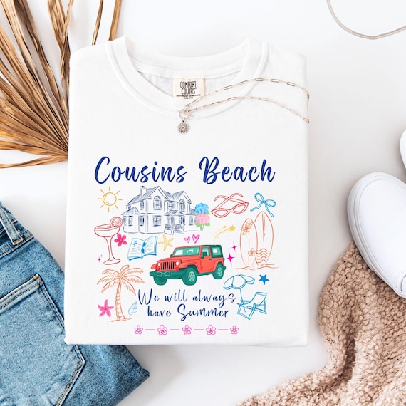 Cousins Beach, Summer I Turned Pretty Shirt, Comfort Colors Tshirt, Summer Shirt, Beach tshirt, Bookish, TSITP Merch, Bookish,Gift for Her