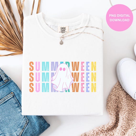 Summerween png, Hot Goul Summer, Halloween png, Summer png, Halloween png, summer tshirt png, Ghost Halloween tshirt design, Vintage png