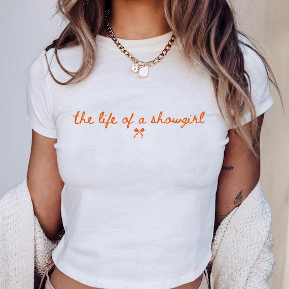 Showgirl Era Baby Tee: Y2K Graphic Concert Shirt