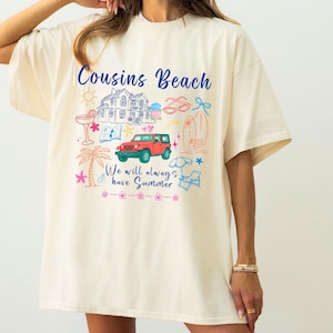 Cousins Beach T-Shirt, der Sommer ich verwandelte hübsches Shirt, TSITP Shirt, Team Konrad, Team Jeremiah, Sommer Shirt, Komfort Farben, Geschenk für sie